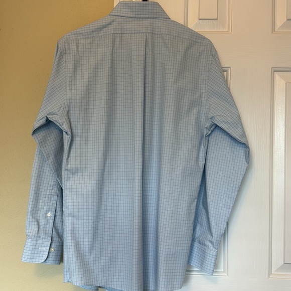 Brooke ‘s brothers Regent fit 15 1/2 to 2/3 light blue checks, button-down - Picture 3 of 4